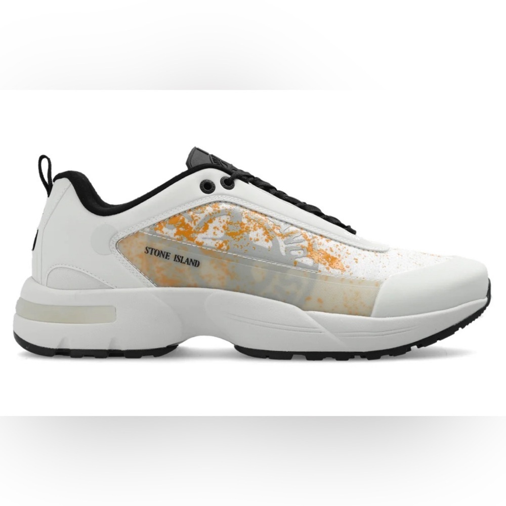 Stone Island Grime Round-Toe Panelled Sneakers